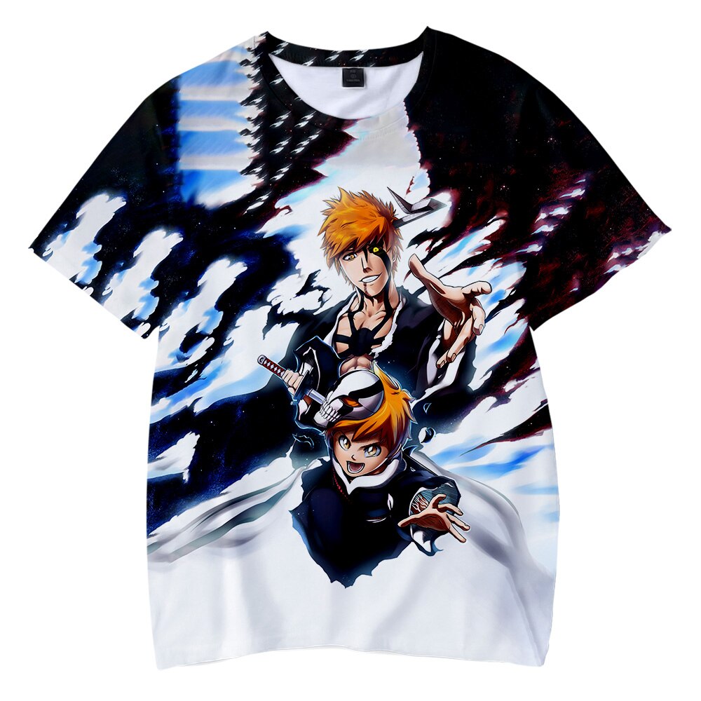 T shirt Men BLEACH 3D Printed Children T shirts Y2k Anime Summer Short Sleeve High Quality 4 - Bleach Store